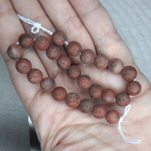 $💲$ 8mm Matte Creek Jasper 8in Strand #2